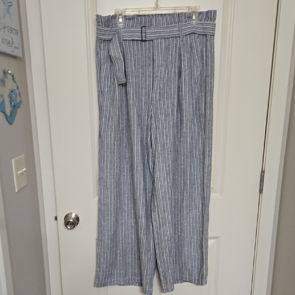 Banana Republic Blue and White Striped Pants
